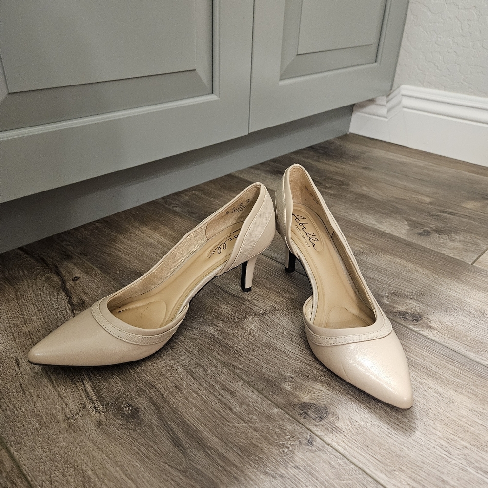 Abella Cream Stiletto Heels Elegant Design